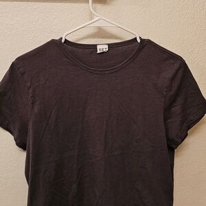 Girls Youth Short-Sleeve Crew Neck T-Shirt in Charcoal